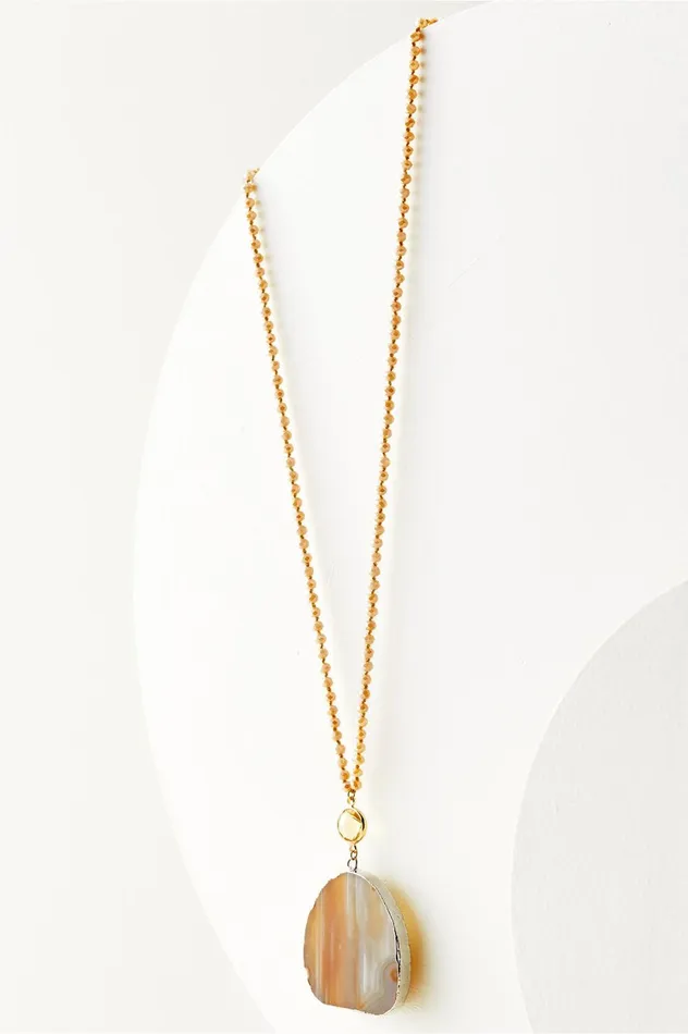 Soft Surroundings Eliana Pendant Necklace Taupe Women Jewelry