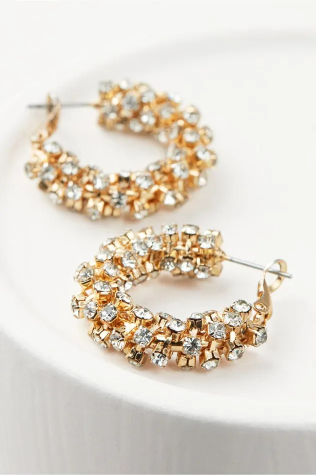 Soft Surroundings Elouise Sparkle Earring Gold Women Jewelry