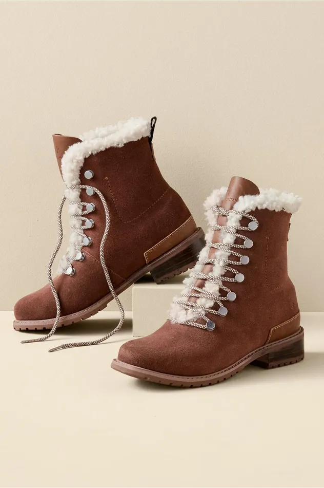 Soft Surroundings Emu Australia Billington Lace Up Boot Oak Women Shoes