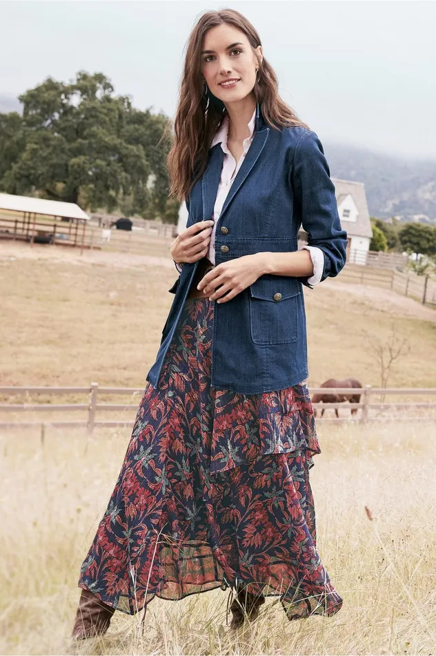 Soft Surroundings Flora Skirt Multi Floral Women Skirts Soft Surroundings Flora Skirt Multi Floral Women Skirts