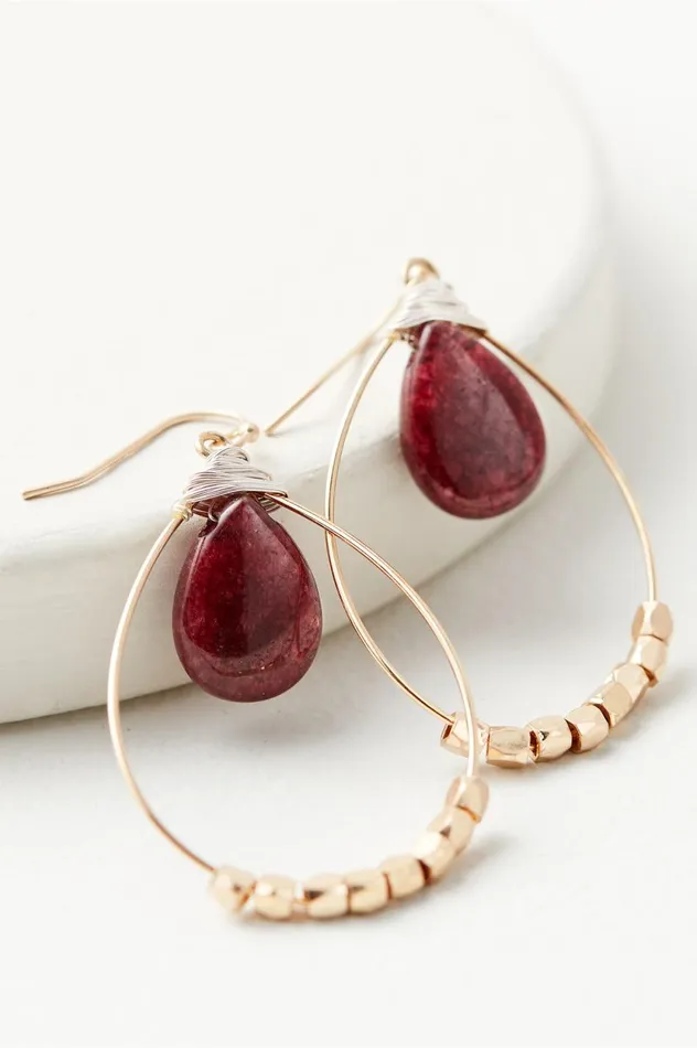 Soft Surroundings Geneva Teardrop Earring Red Multi Women Jewelry