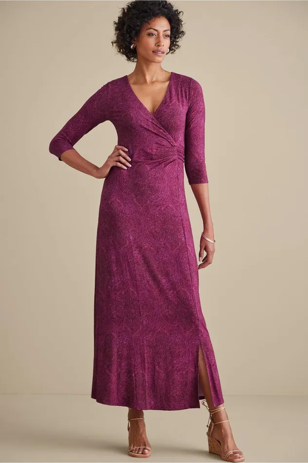 Soft Surroundings Hyannis Maxi Dress Tapestry Multi Women Dresses