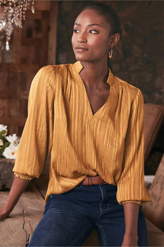 Soft Surroundings Jocelyn Top Golden Sand Women Tops Soft Surroundings Jocelyn Top Golden Sand Women Tops