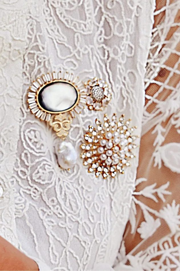 Soft Surroundings Juliet Pearl Drop Brooch Smoky Multi Women Jewelry Soft Surroundings Juliet Pearl Drop Brooch Smoky Multi Women Jewelry