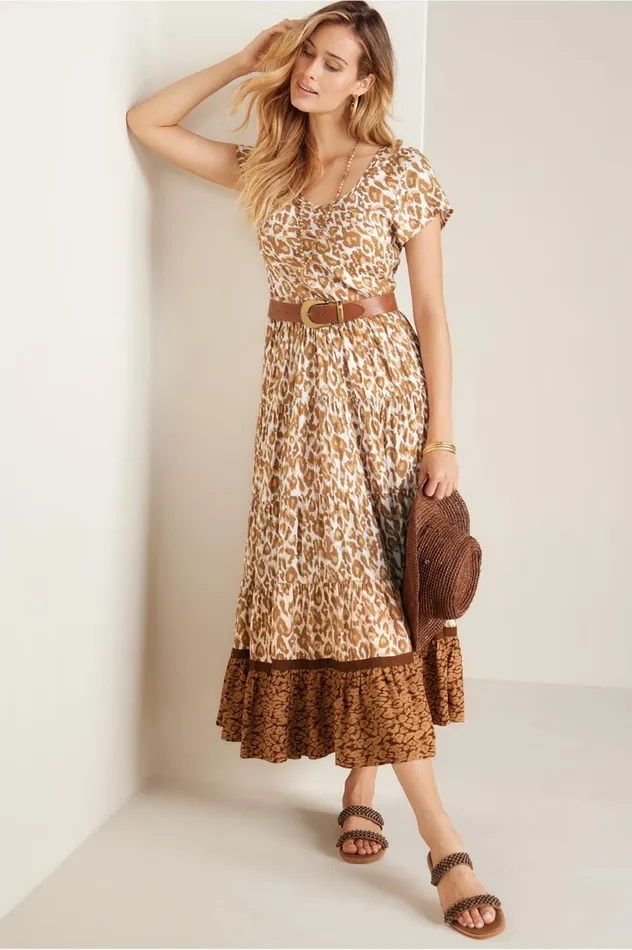 Soft Surroundings Kara Dress Framboise Paisley Women Dresses