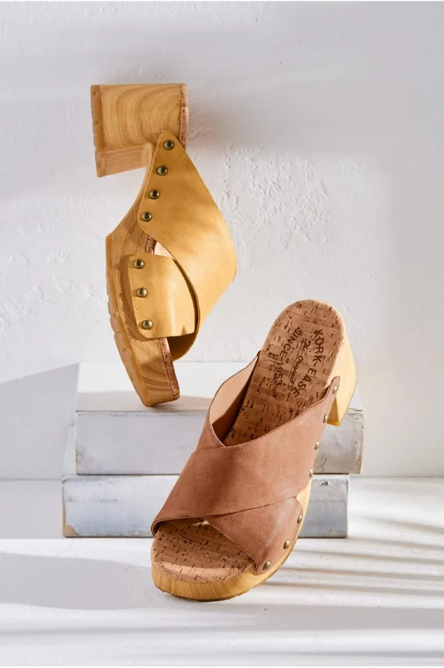 Soft Surroundings Korkease Tatum Slide Clog Luggage Women Shoes