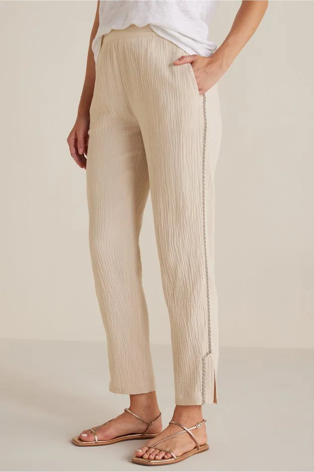 Soft Surroundings Lale Gauze PullOn Pants Stone Women Jeans Soft Surroundings Lale Gauze PullOn Pants Stone Women Jeans