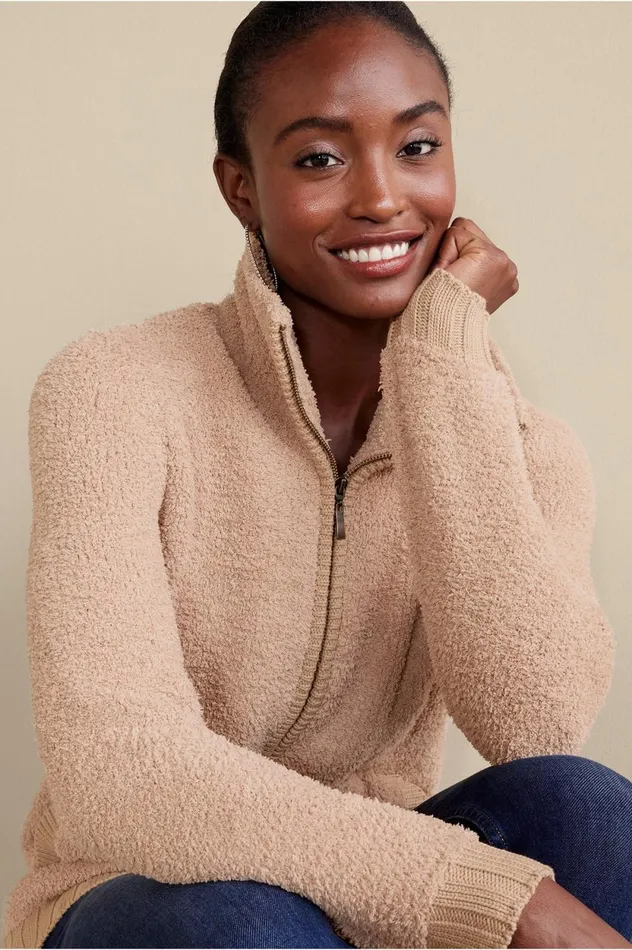 Soft Surroundings Lyla Teddy Cardigan Sesame Women Sweaters and Cardigans Soft Surroundings Lyla Teddy Cardigan Sesame Women Sweaters and Cardigans