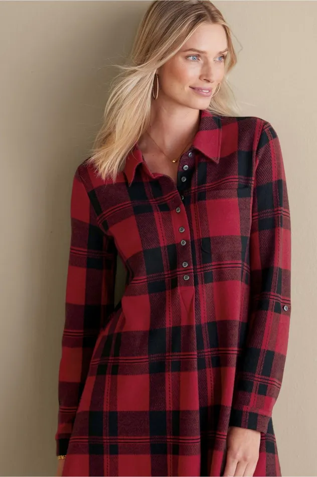 Soft Surroundings Mad About Plaid Tunic Red Plaid Women Tops Soft Surroundings Mad About Plaid Tunic Red Plaid Women Tops