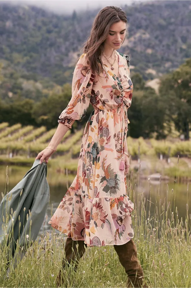 Soft Surroundings Maggie Dress Multi Floral Women Dresses Soft Surroundings Maggie Dress Multi Floral Women Dresses