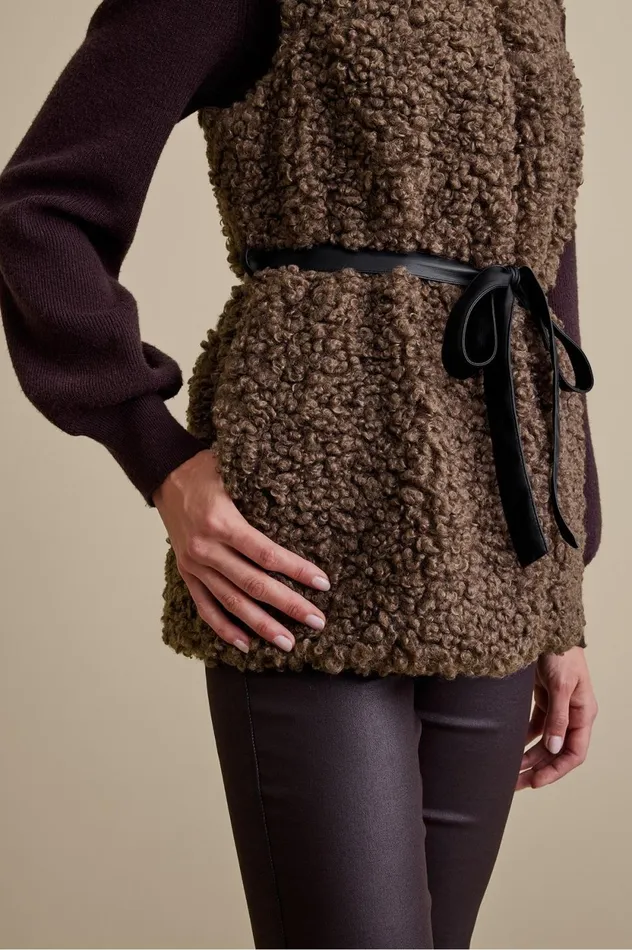 Soft Surroundings Maribo Shearling Vest Brown Shearling Women Toppers Soft Surroundings Maribo Shearling Vest Brown Shearling Women Toppers