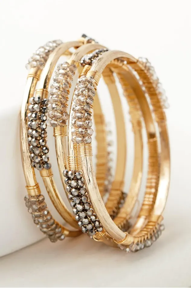 Soft Surroundings Ratana Bracelet Set Gold Women Jewelry