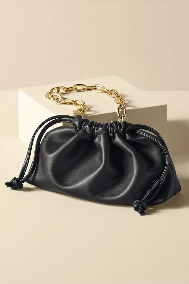 Soft Surroundings Sela Pouch Handbag Black Women Handbags