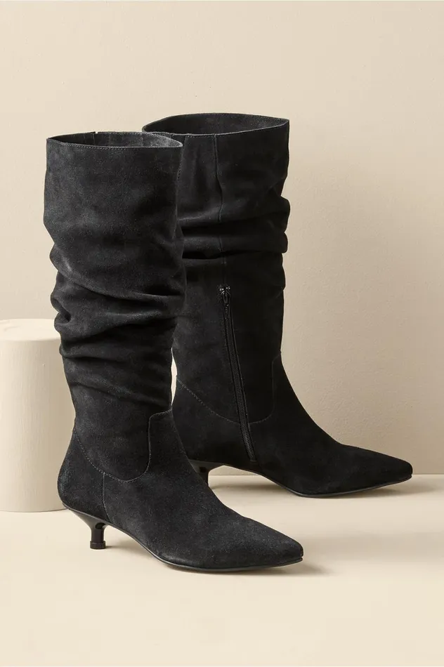 Soft Surroundings Seychelles Acquainted Slouch Boot Black Women Shoes