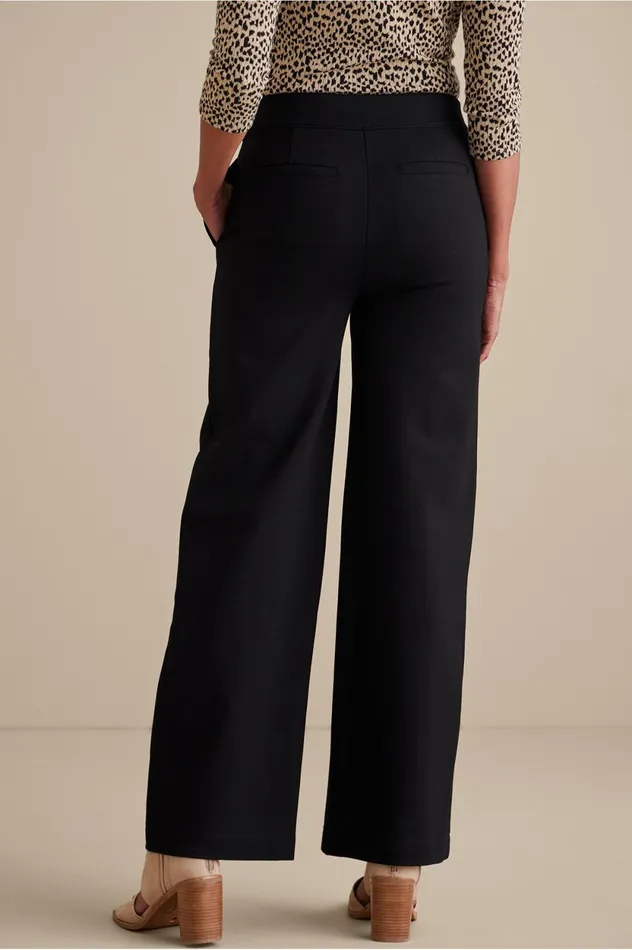 Soft Surroundings Soft Essential Ponte Wide Leg Pants Black Women Pants Soft Surroundings Soft Essential Ponte Wide Leg Pants Black Women Pants