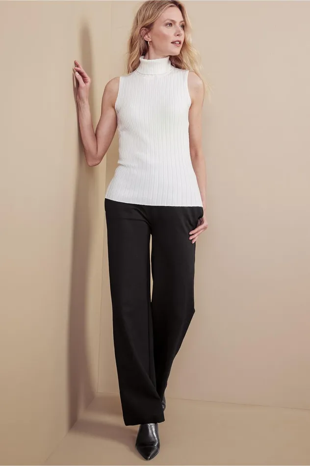 Soft Surroundings Soft Essential Ponte Wide Leg Pants Black Women Pants Soft Surroundings Soft Essential Ponte Wide Leg Pants Black Women Pants