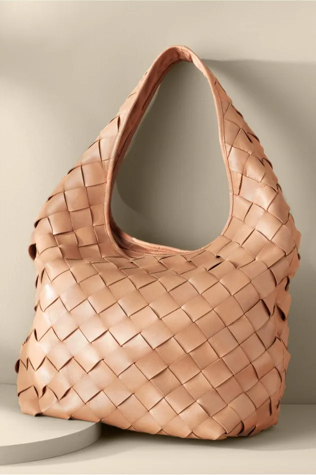 Soft Surroundings Tabby Leather Bag Latte Women Handbags