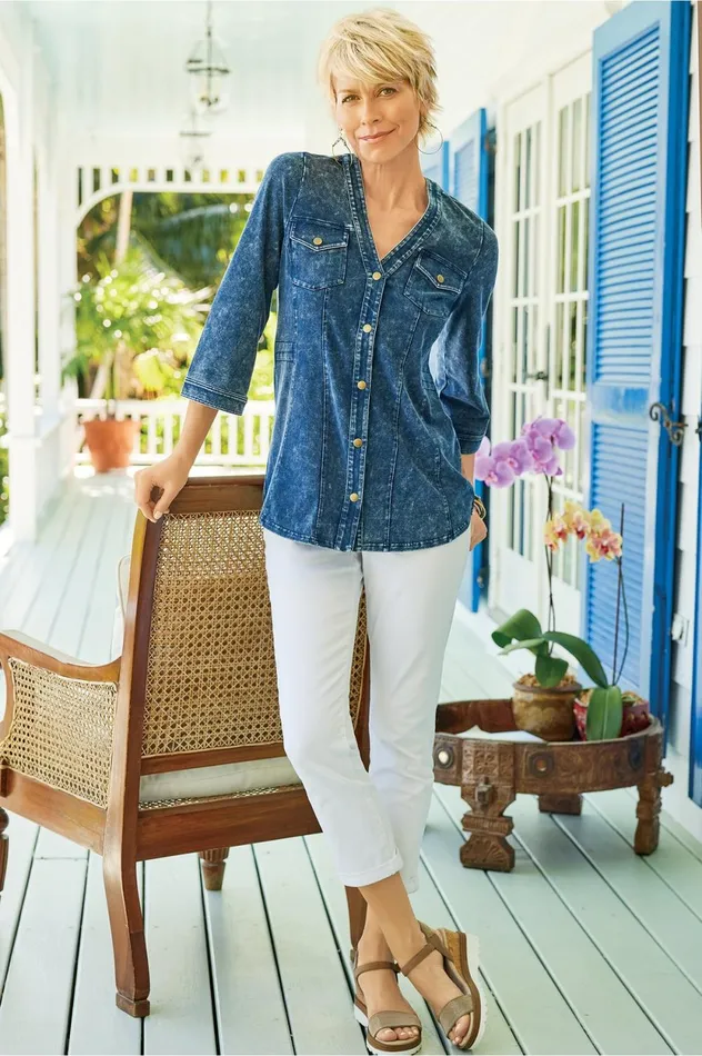 Soft Surroundings The Ultimate Denim PullOn Crop Black Women Jeans Soft Surroundings The Ultimate Denim PullOn Crop Black Women Jeans