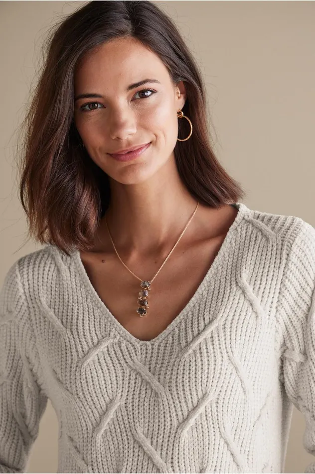 Soft Surroundings Trina Chenille Sweater Almond Milk Women Sweaters and Cardigans Soft Surroundings Trina Chenille Sweater Almond Milk Women Sweaters and Cardigans