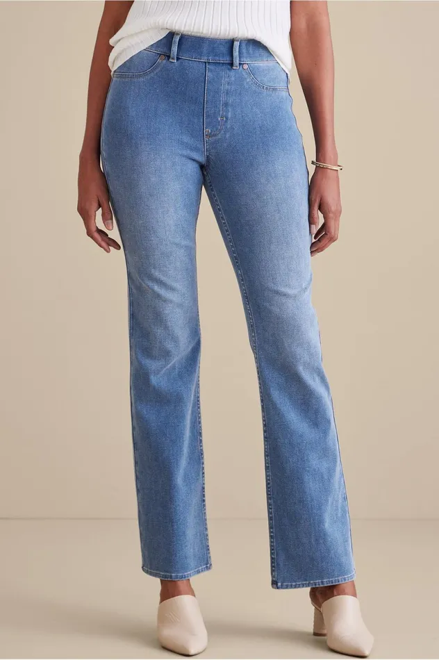 Soft Surroundings Ultimate Denim PullOn Bootcut Jeans Black Women Jeans Soft Surroundings Ultimate Denim PullOn Bootcut Jeans Black Women Jeans
