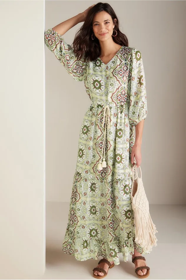 Soft Surroundings Zia Dress Medallion Multi Women Dresses