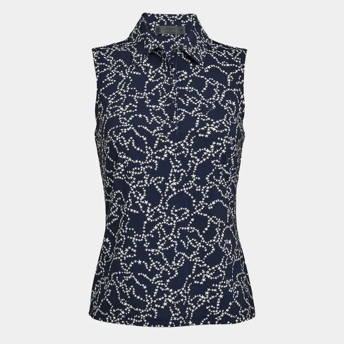 Stardust Silky Tech Nylon Sleeveless Polo Twilight Women GFORE Tops