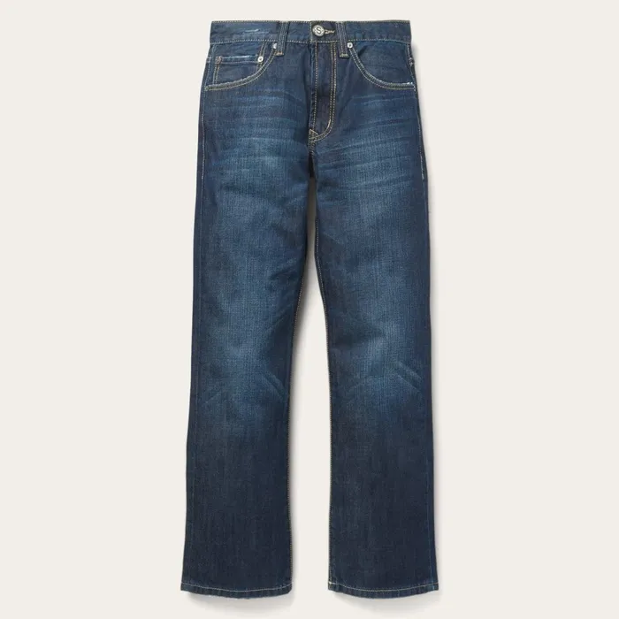 Stetson Boot Cut Men 1312 Fit Destructed Jeans Blue