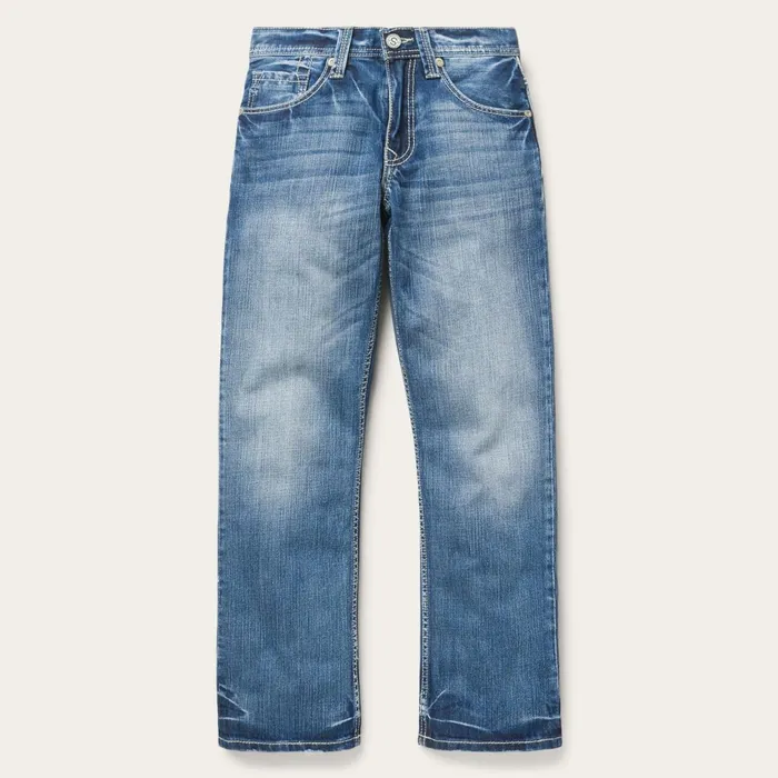 Stetson Boot Cut Men 1312 Fit Light Wash Jeans Blue