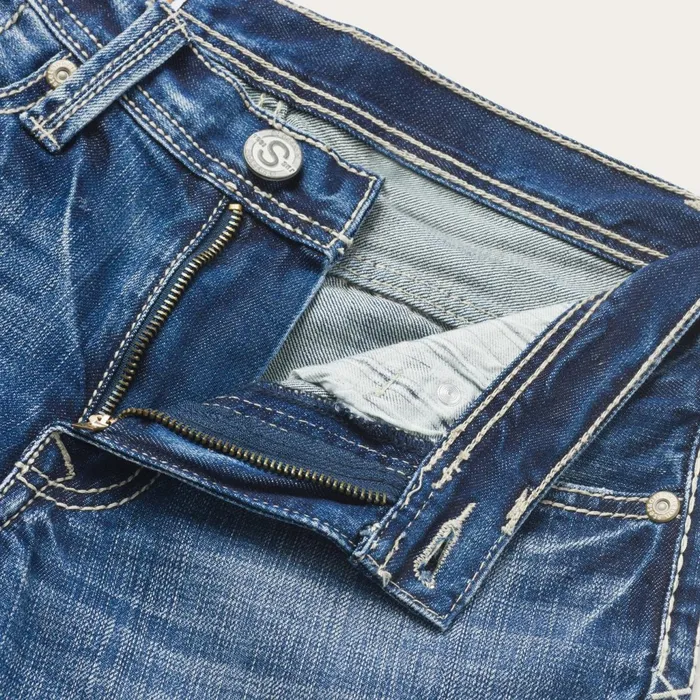 Stetson Boot Cut Men 1312 Fit Light Wash Jeans Blue