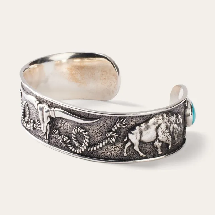 Stetson Bracelets Men Southwestern Cuff Turquoise