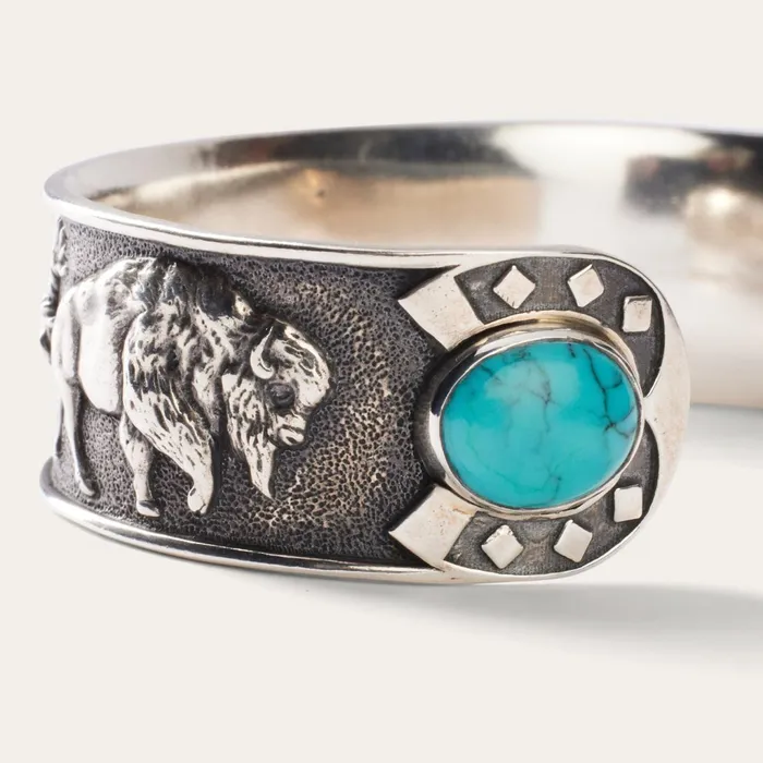 Stetson Bracelets Men Southwestern Cuff Turquoise