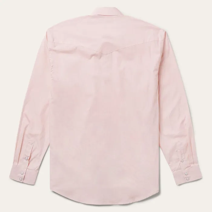 Stetson Classic Cut Men Pink EndOnEnd Western Shirt Pink