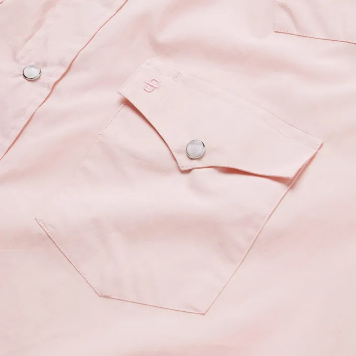 Stetson Classic Cut Men Pink EndOnEnd Western Shirt Pink