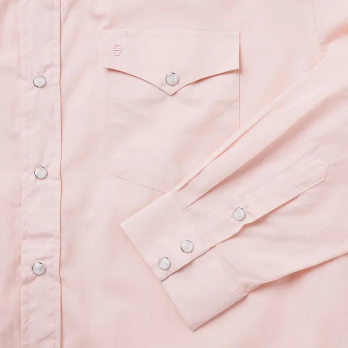Stetson Classic Cut Men Pink EndOnEnd Western Shirt Pink