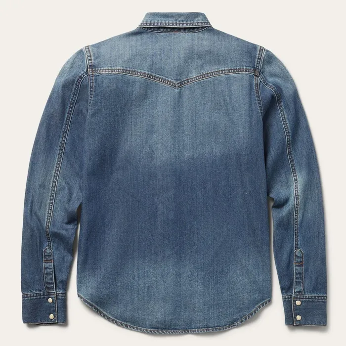 Stetson Denim Shirts Women Distressed Denim Shirt Blue
