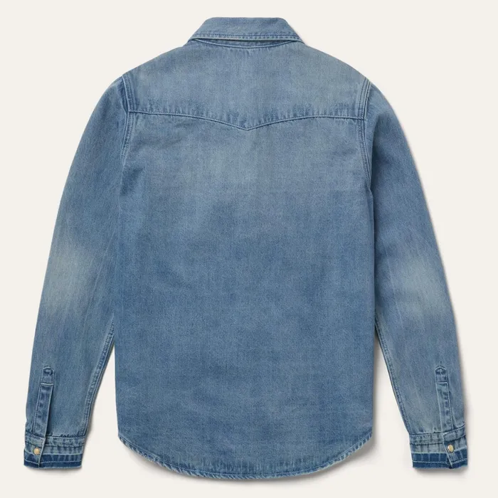 Stetson Denim Shirts Women Loose Fit Denim SnapFront Shirt Blue