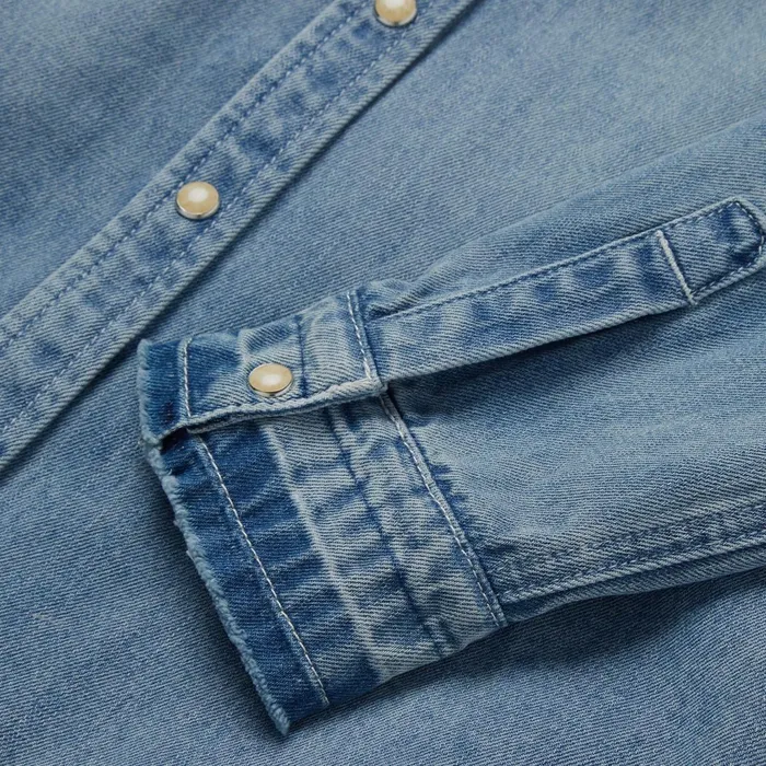 Stetson Denim Shirts Women Loose Fit Denim SnapFront Shirt Blue