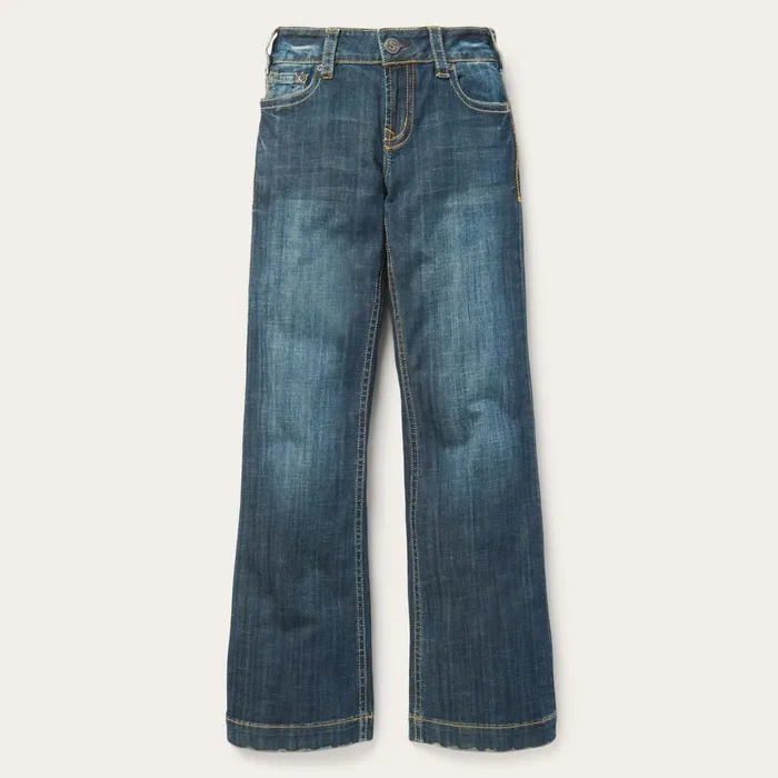 Stetson Denim Women 214 City Trouser Jeans In Medium Wash Blue