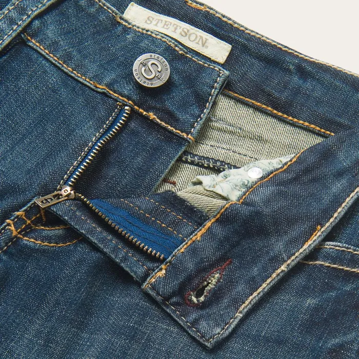 Stetson Denim Women 214 City Trouser Jeans In Medium Wash Blue