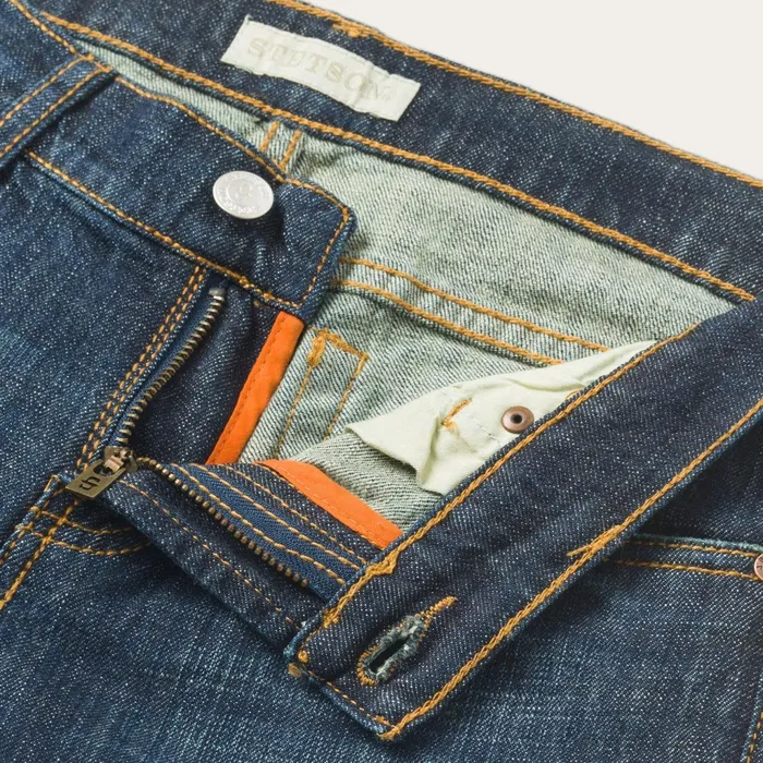 Stetson Denim Women 816 Classic Boot Cut Jeans In Dark Wash Blue