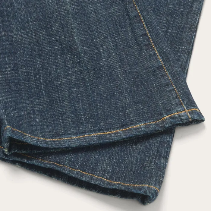 Stetson Denim Women 816 Classic Boot Cut Jeans In Dark Wash Blue