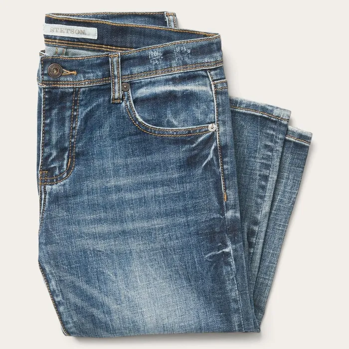 Stetson Denim Women AnkleLength Boyfriend Fit Jean Blue