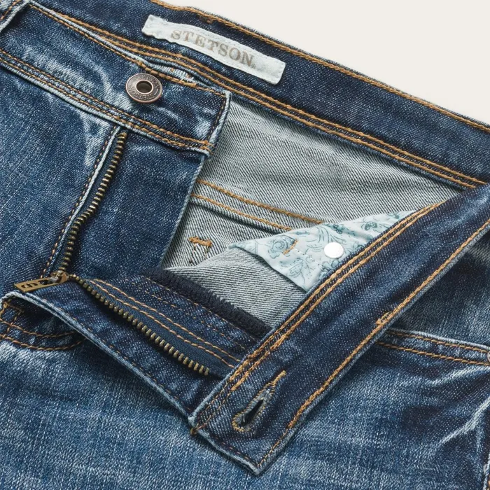Stetson Denim Women AnkleLength Boyfriend Fit Jean Blue