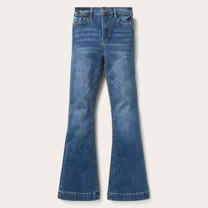 Stetson Denim Women High Waist Flare Jean Blue