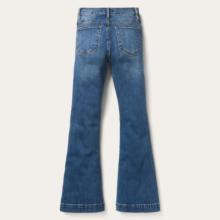 Stetson Denim Women High Waist Flare Jean Blue