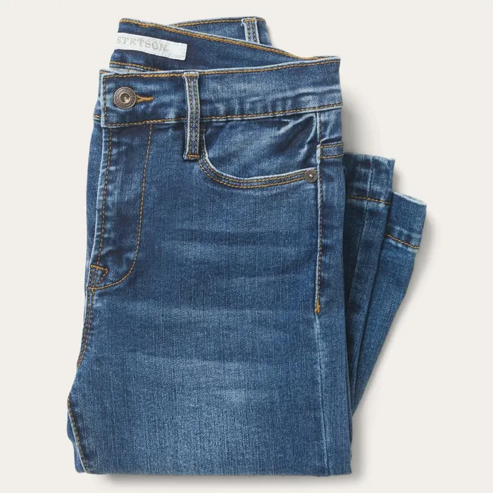 Stetson Denim Women High Waist Flare Jean Blue