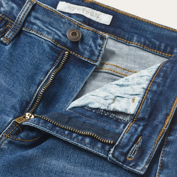 Stetson Denim Women High Waist Flare Jean Blue