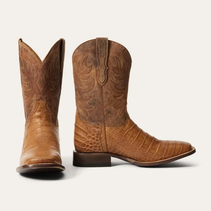 Stetson Exotics Men Aces Alligator Boots Brown