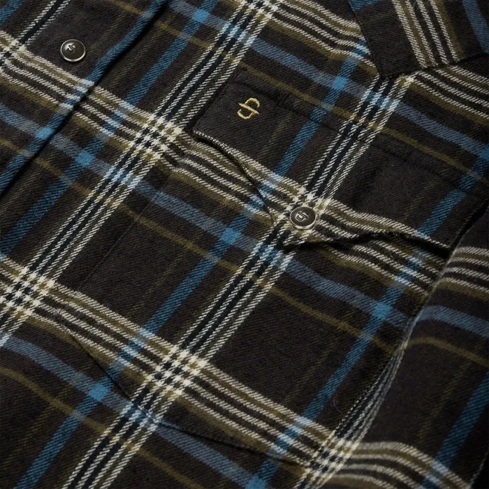 Stetson Flannel Shirts Men Brown Plaid Flannel Western Shirt Brown