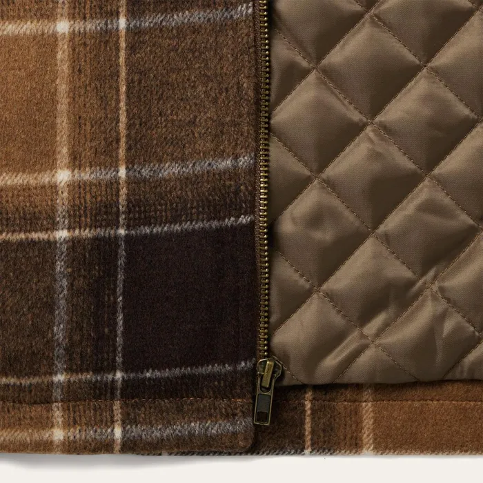 Stetson Flannel Shirts Men Brown Plaid Western Coat Brown